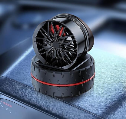 Solar Powered Car Dashboard Air Freshener Alloy Wheel Design
